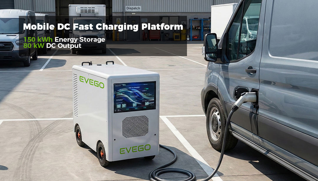 EVEGO PowerMover 150 – Mobile 150 kWh EV Power Bank with 80 kW DC Fast Charging