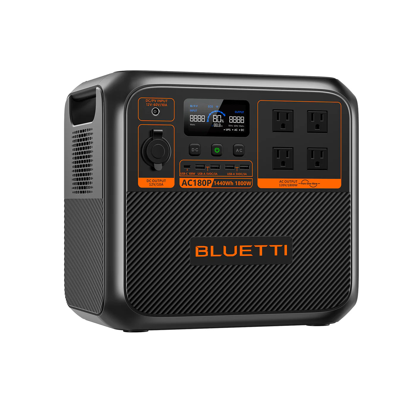 Bluetti power station on a white background