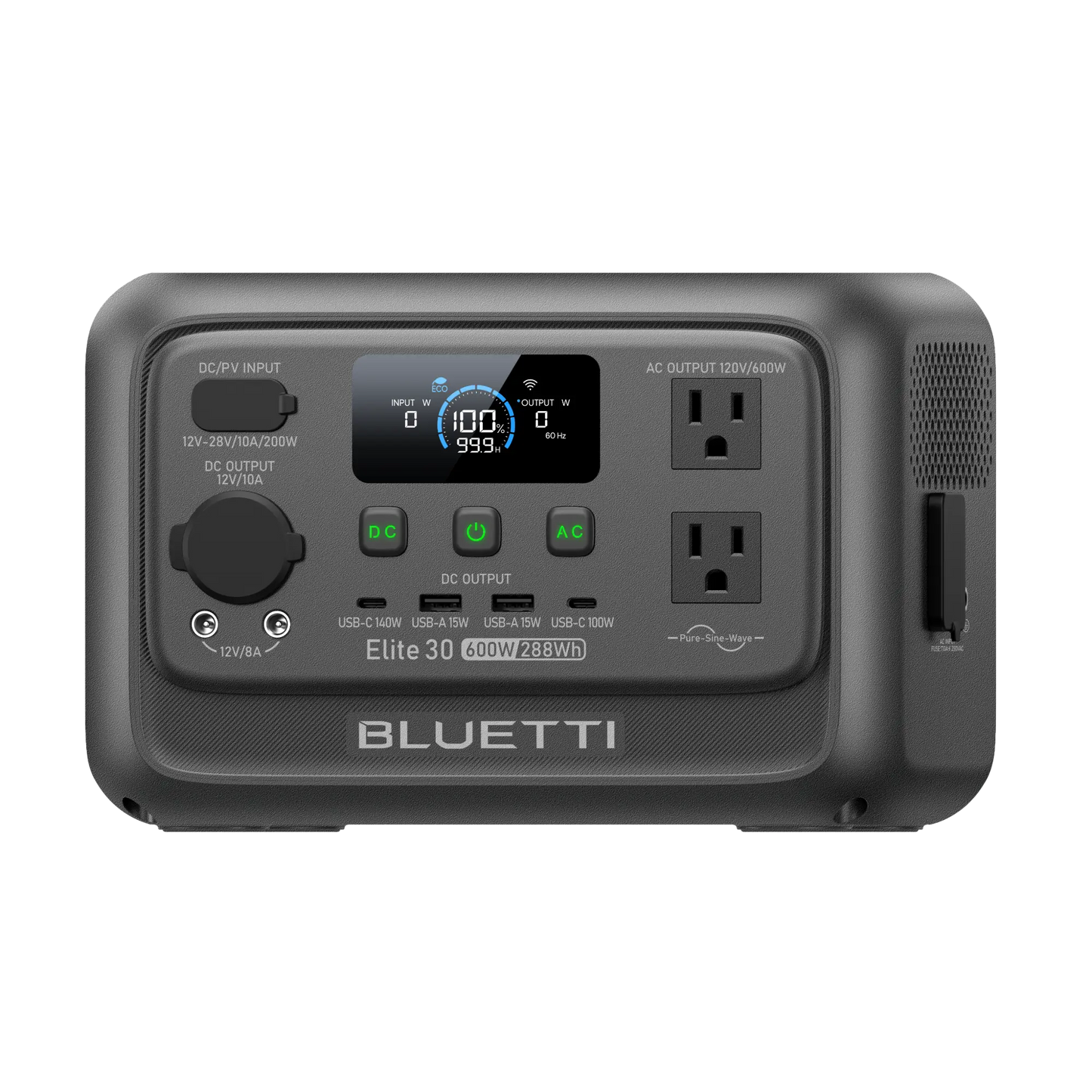 Bluetti power station on a white background