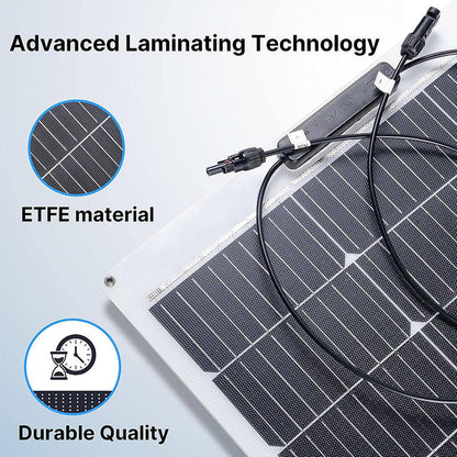 Flexible Solar Panel 100W / 200W with ETFE Lamination for RV, Boat, Truck & Off-Grid Power