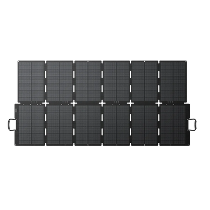 Foldable solar panel on a white background